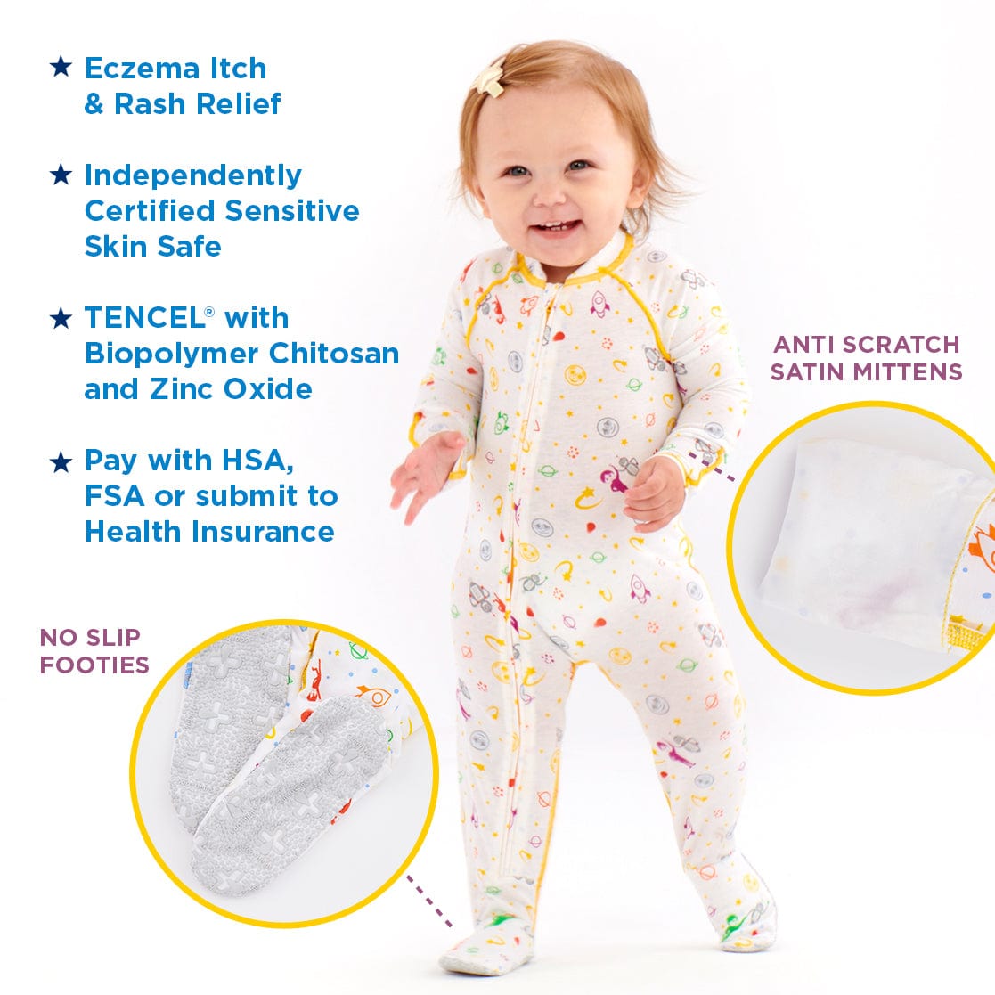 Eczema Sleepsuit for Babies with Sensitive Skin Soothems