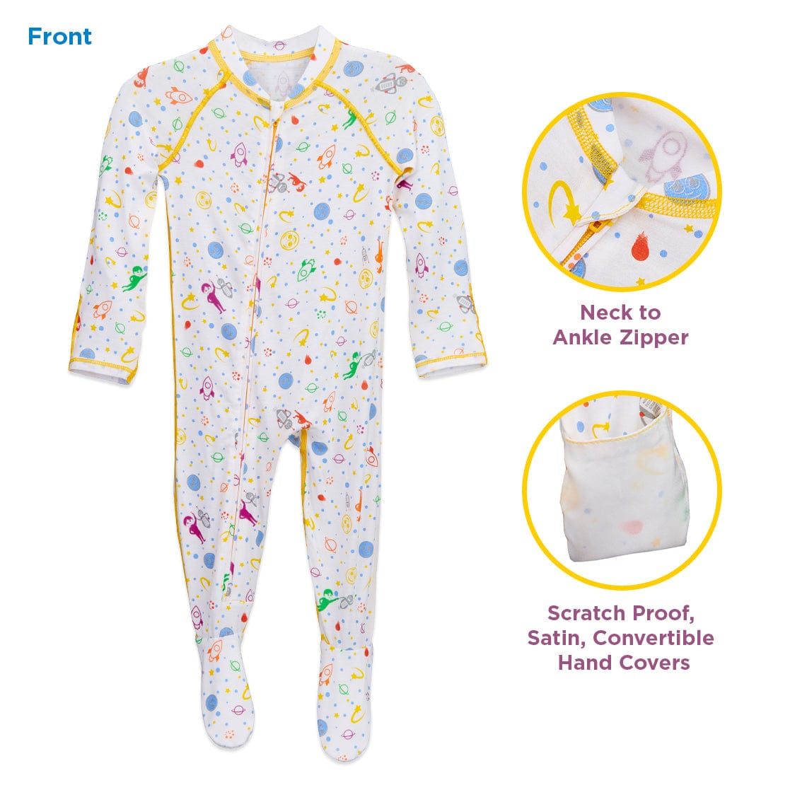 Baby pyjamas with online mittens